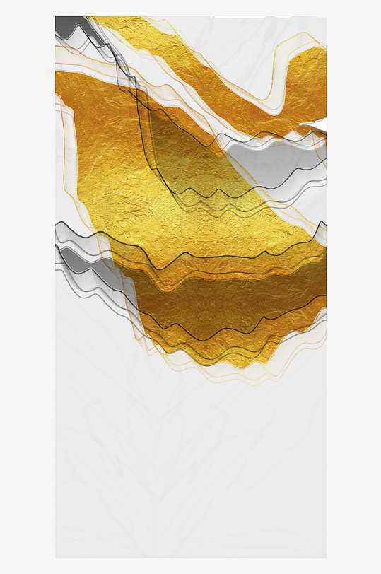 轻奢大理石山脉装饰画-众图网