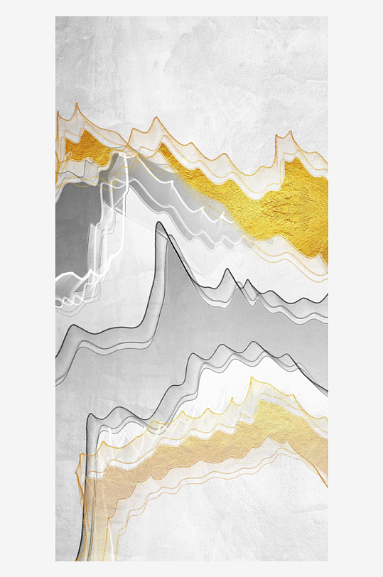 轻奢大理石山脉装饰画-众图网