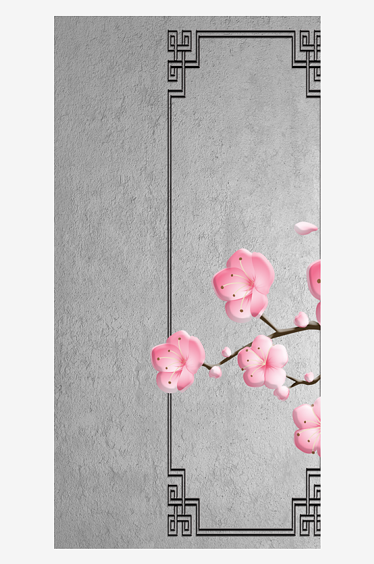 花卉中式装饰画挂画-众图网