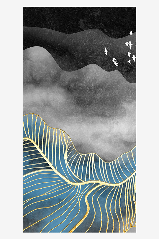 古风意境风景画中式装饰画-众图网