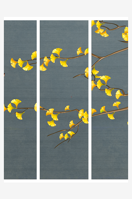 花枝树枝中式简约挂画装饰画-众图网