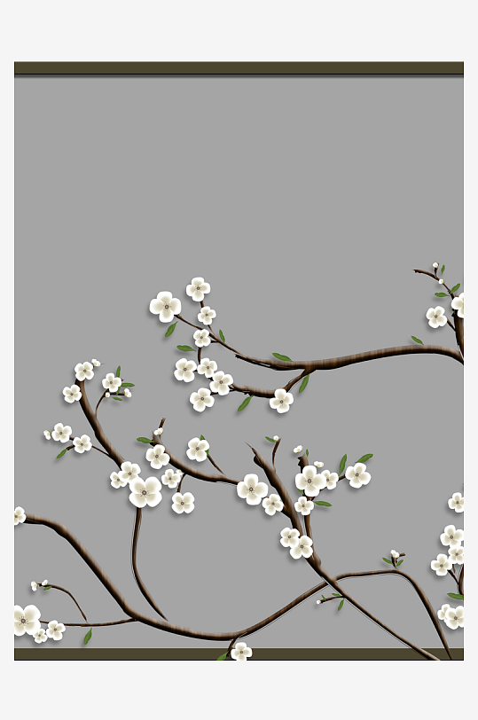 花枝花卉中式装饰画-众图网