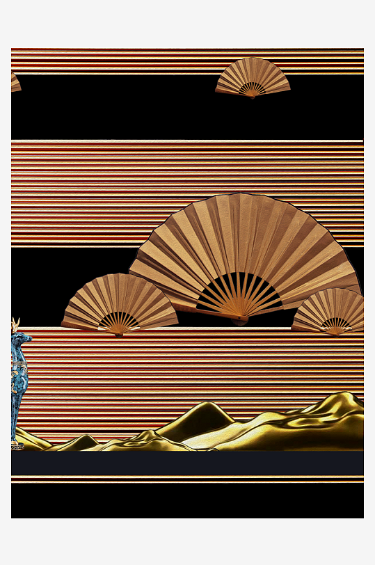 中式意境风景画装饰画-众图网