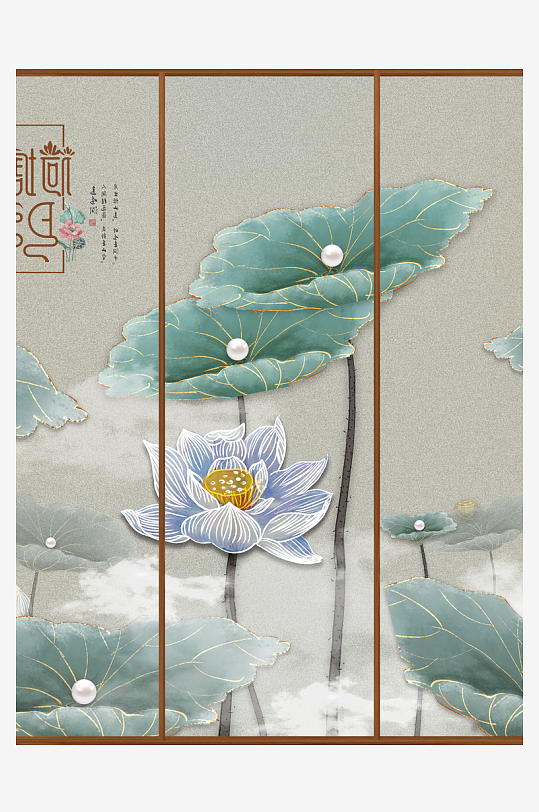 中式意境风景画装饰画-众图网