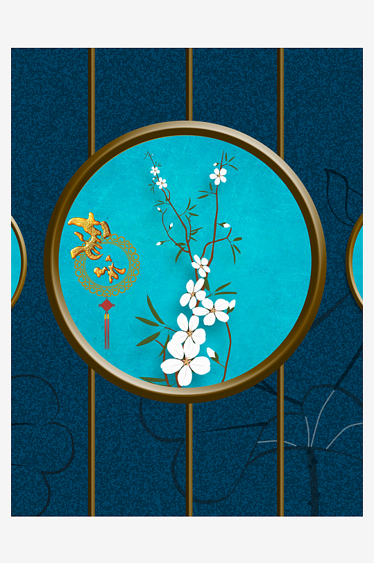 中式意境风景画装饰画-众图网