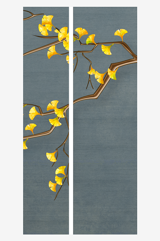 树枝植物风景画艺术装饰画-众图网