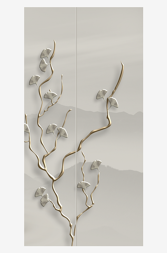 水墨风景画中式装饰画-众图网