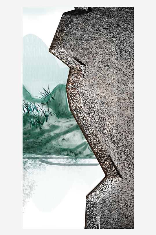 水墨风景画中式装饰画-众图网