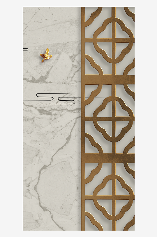 飞鸟中式艺术装饰画-众图网