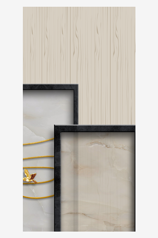 中式轻奢立体挂画装饰画-众图网