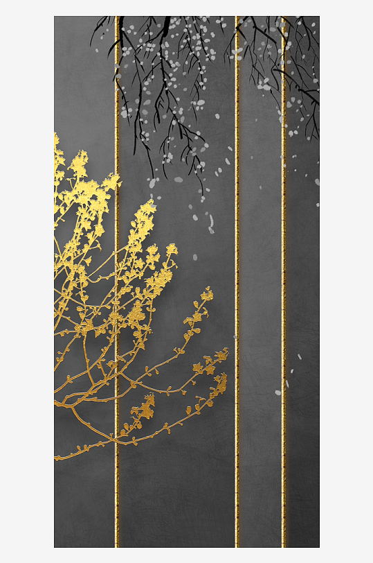 花卉中式挂画装饰画-众图网