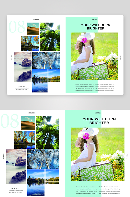 简约高级感画册设计模板-众图网