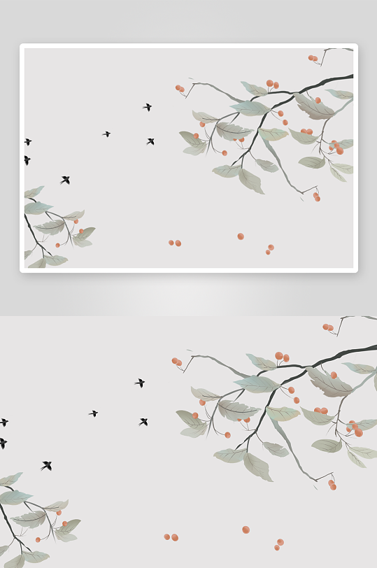 花卉花枝中式挂画装饰画-众图网