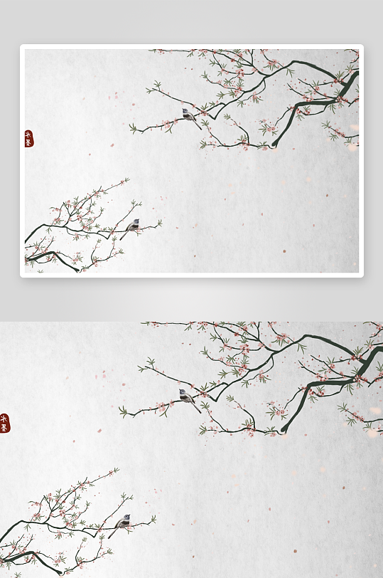 花卉花枝中式挂画装饰画-众图网