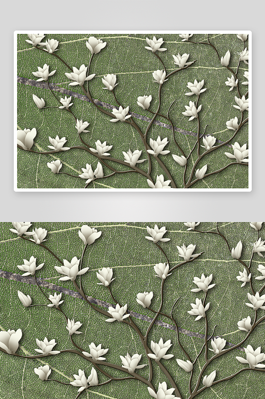 中式花枝花卉挂画装饰画-众图网