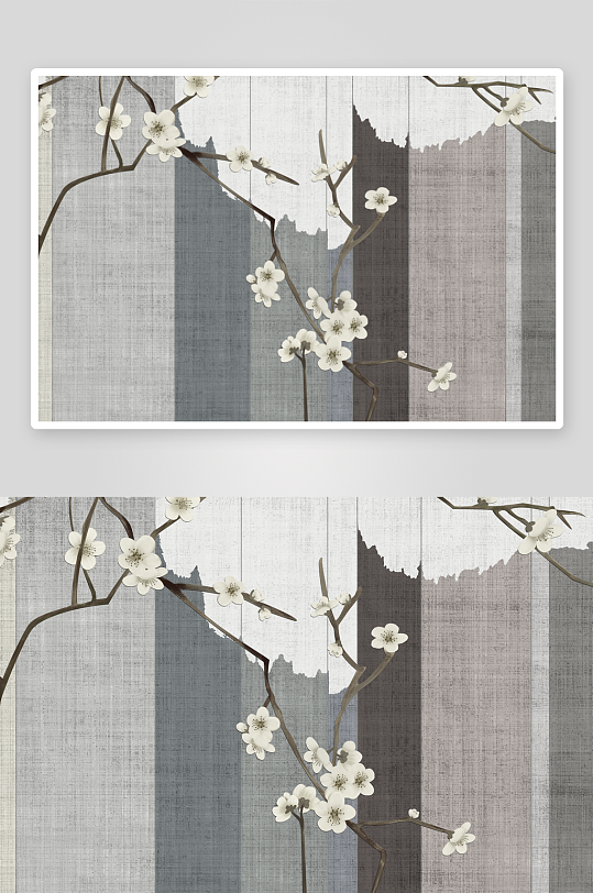 中式花枝花卉挂画装饰画-众图网