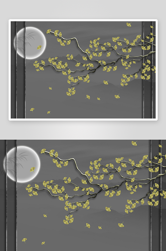 中式花枝花卉挂画装饰画-众图网
