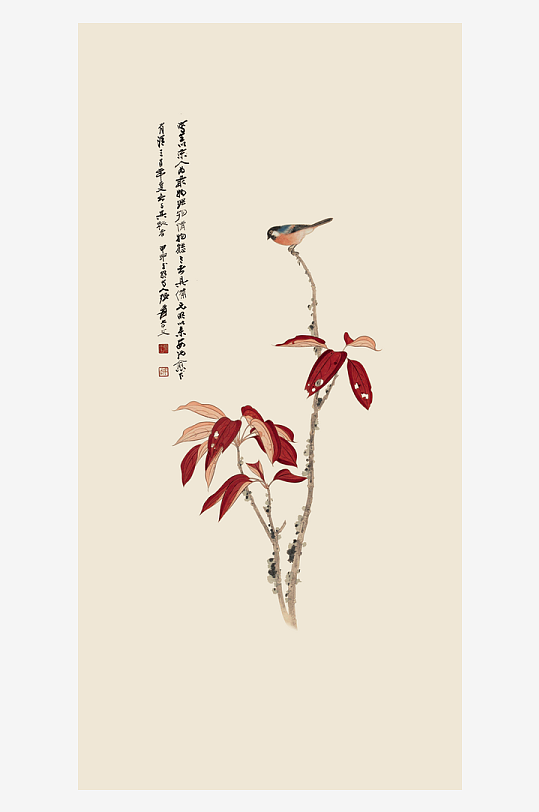 张大千兰花中式装饰画挂画-众图网