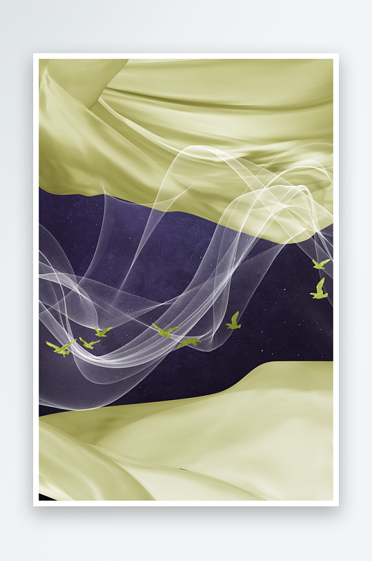 飞鸟轻奢艺术装饰画-众图网