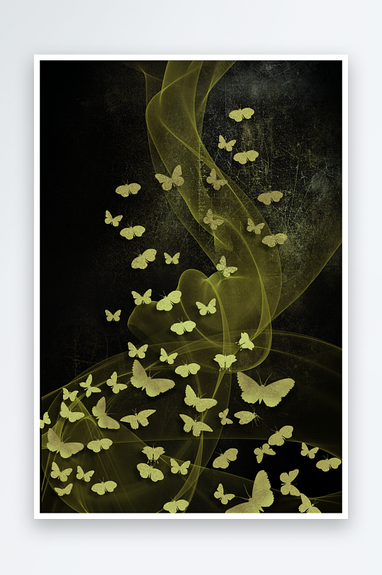 轻奢蝴蝶艺术装饰画-众图网