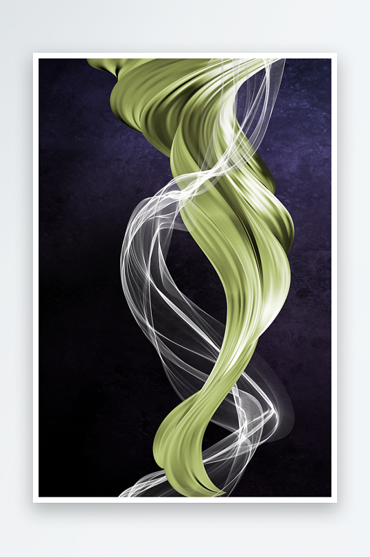 轻奢绸布艺术装饰画-众图网