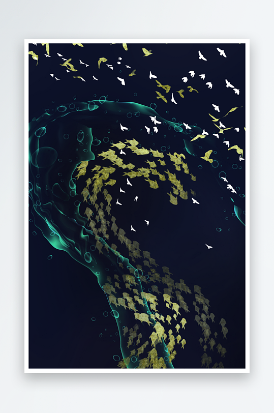 飞鸟轻奢艺术装饰画-众图网