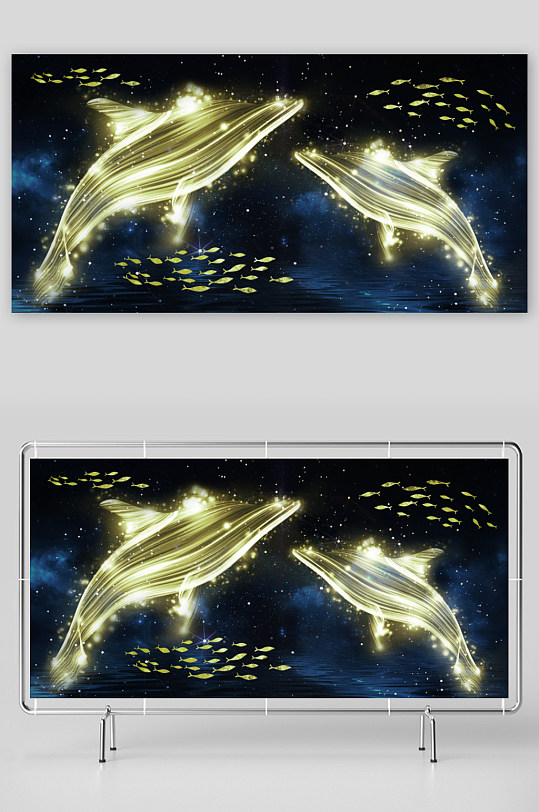 游鱼轻奢装饰画挂画-众图网