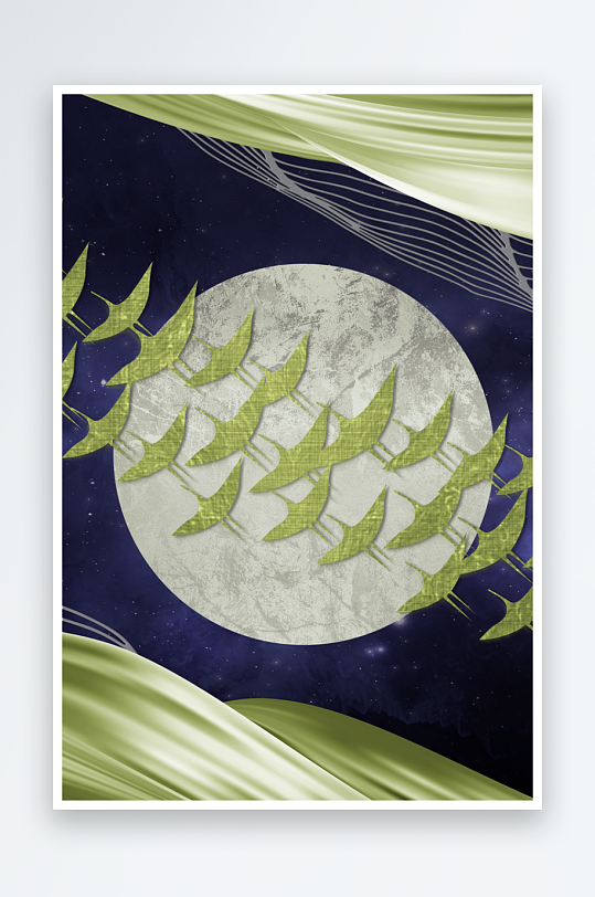 轻奢飞鸟鸟群艺术装饰画-众图网