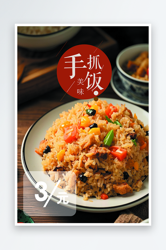 炒饭美食宣传图册-众图网