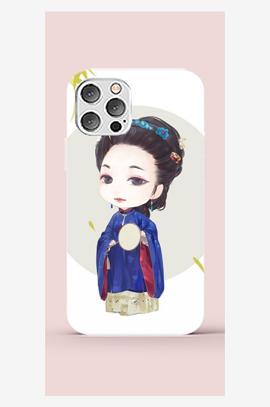 時(shí)尚Q版人物插畫手機(jī)殼設(shè)計(jì)
