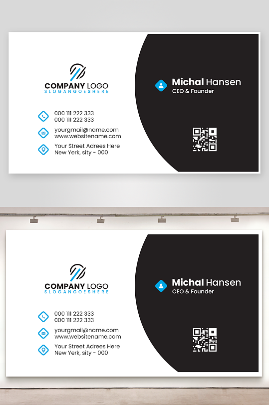 创意简约名片模板-众图网