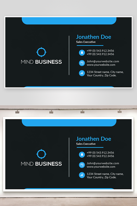 创意简约名片模板-众图网