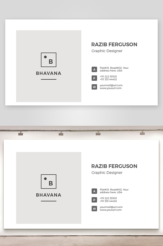 创意简约名片模板-众图网