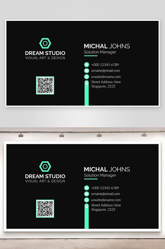 创意简约名片模板-众图网