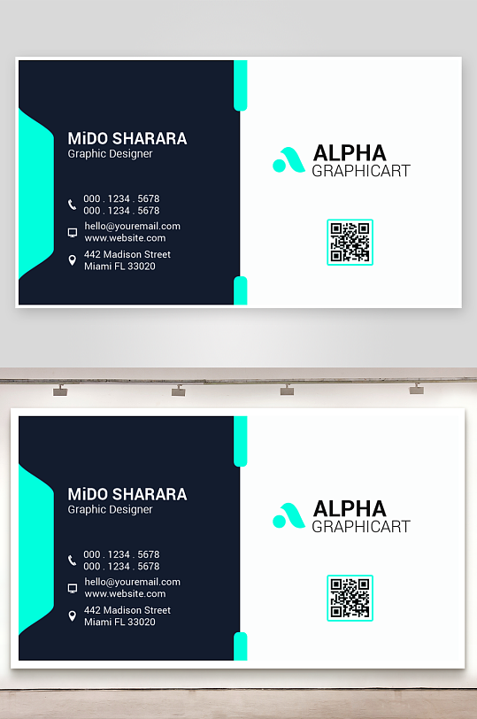 创意简约名片模板-众图网