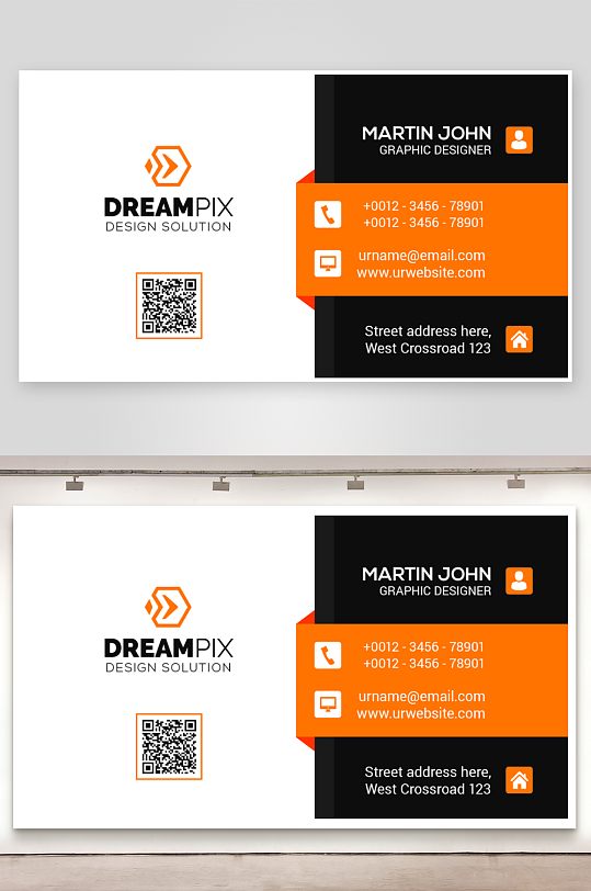 创意简约名片模板-众图网