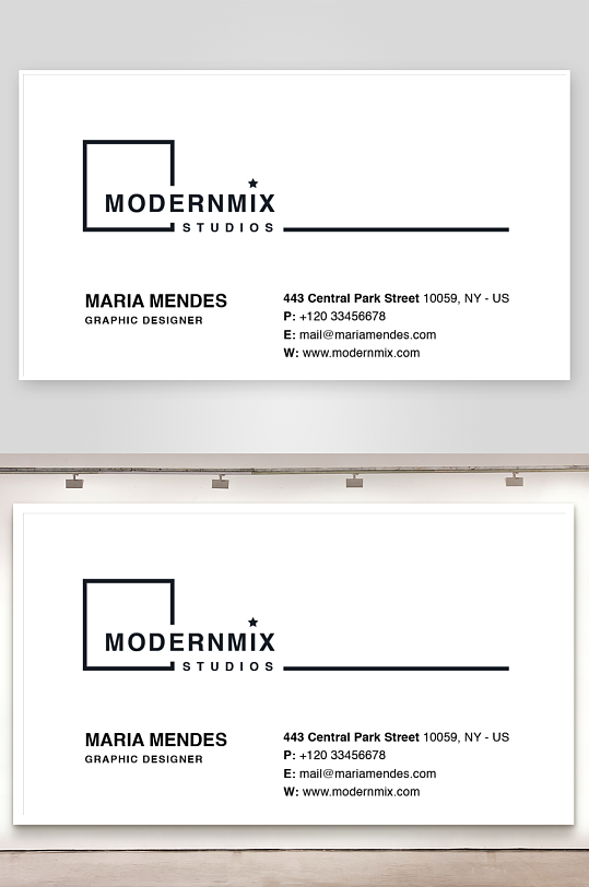 创意简约名片模板-众图网