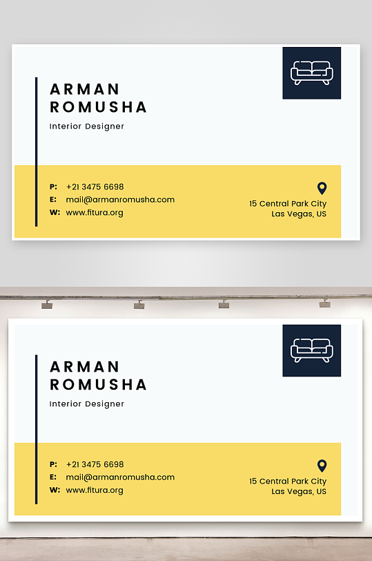 创意简约名片模板-众图网