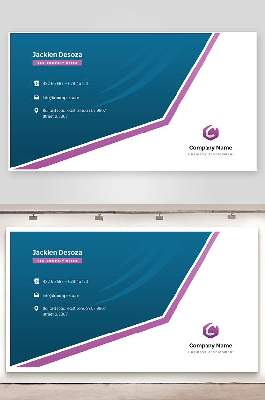 创意简约名片模板-众图网