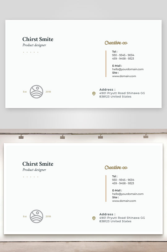 创意简约名片模板-众图网