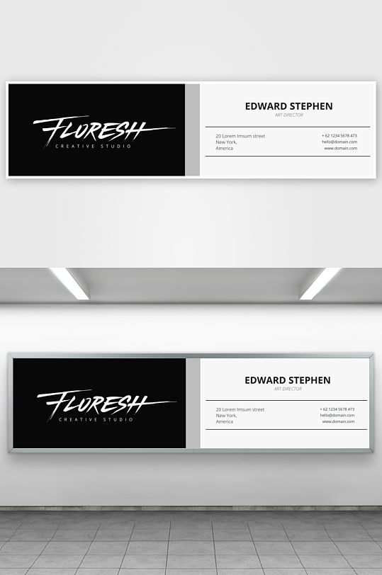 创意简约名片模板-众图网