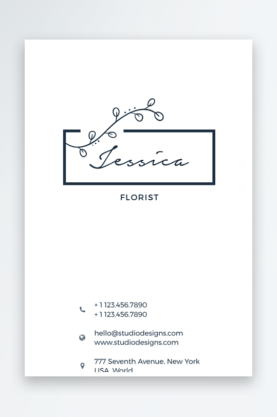 创意简约名片模板-众图网