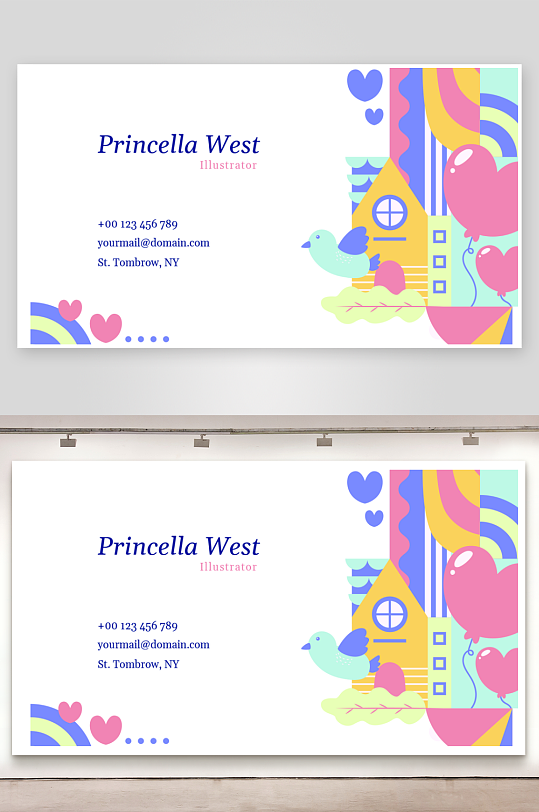 创意简约名片模板-众图网