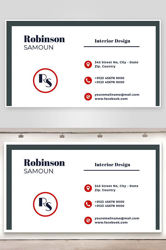 创意简约名片模板-众图网