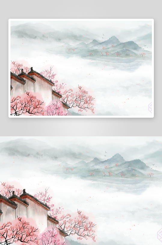 中式风景画装饰画-众图网