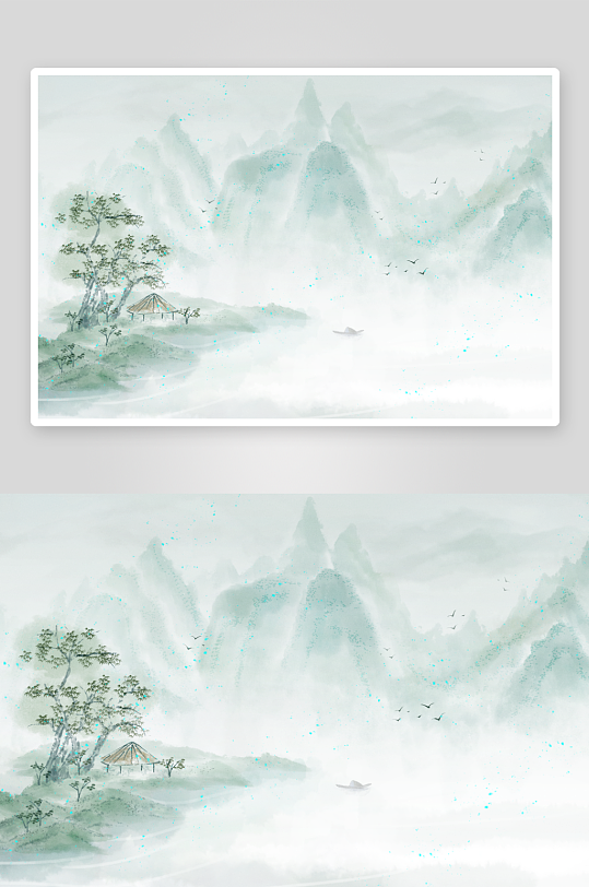 中式风景画装饰画-众图网