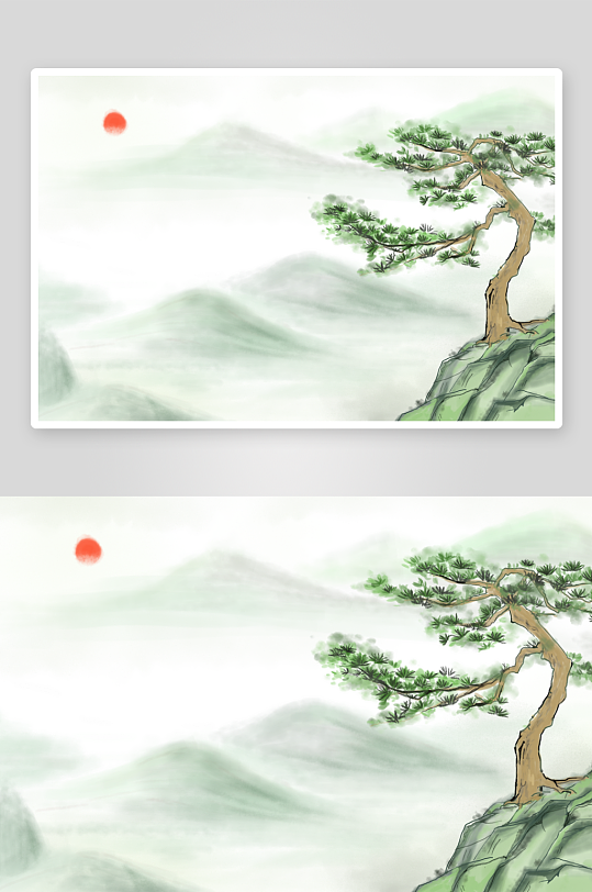 中式风景画装饰画-众图网