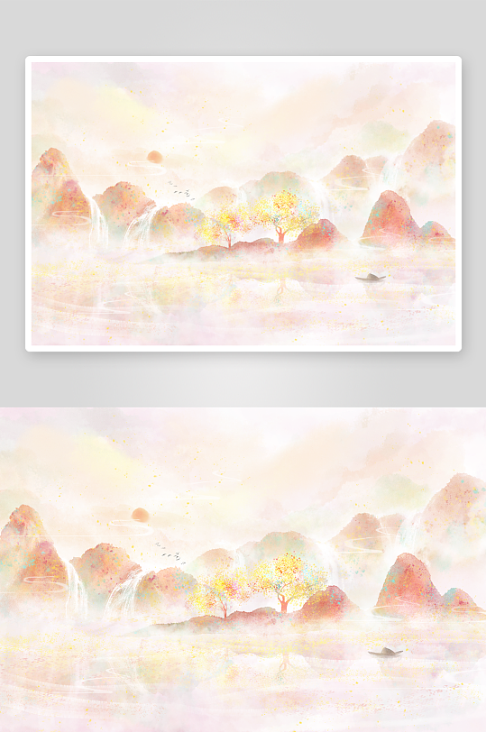 中式风景画装饰画-众图网