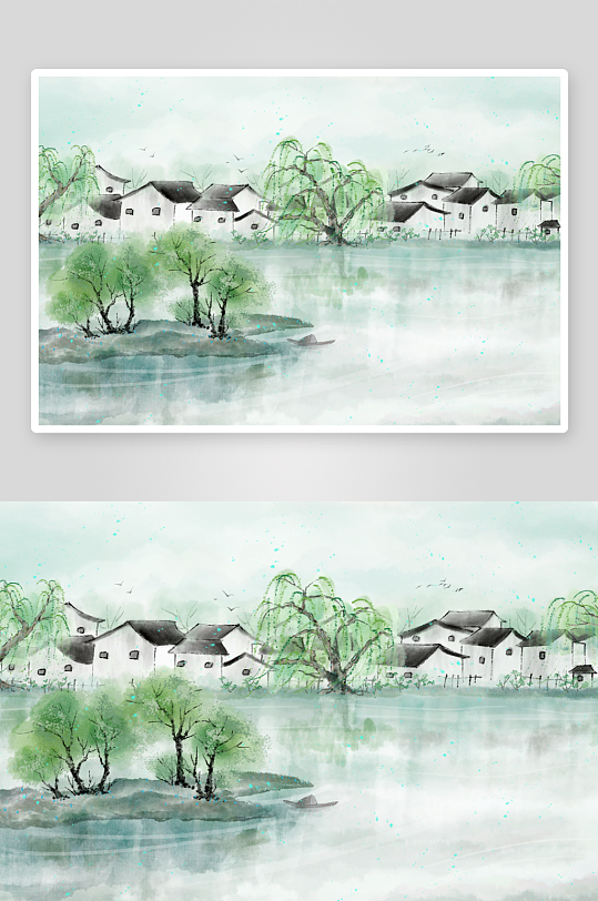 中式风景画装饰画-众图网