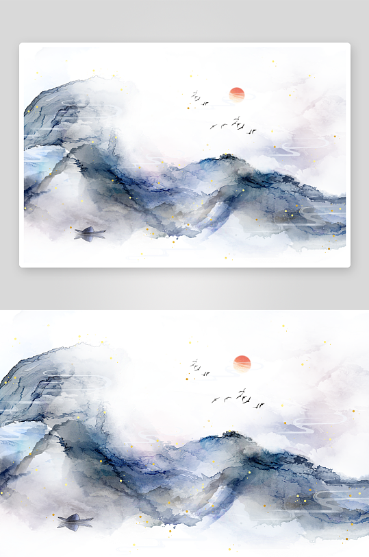 中式风景画装饰画-众图网